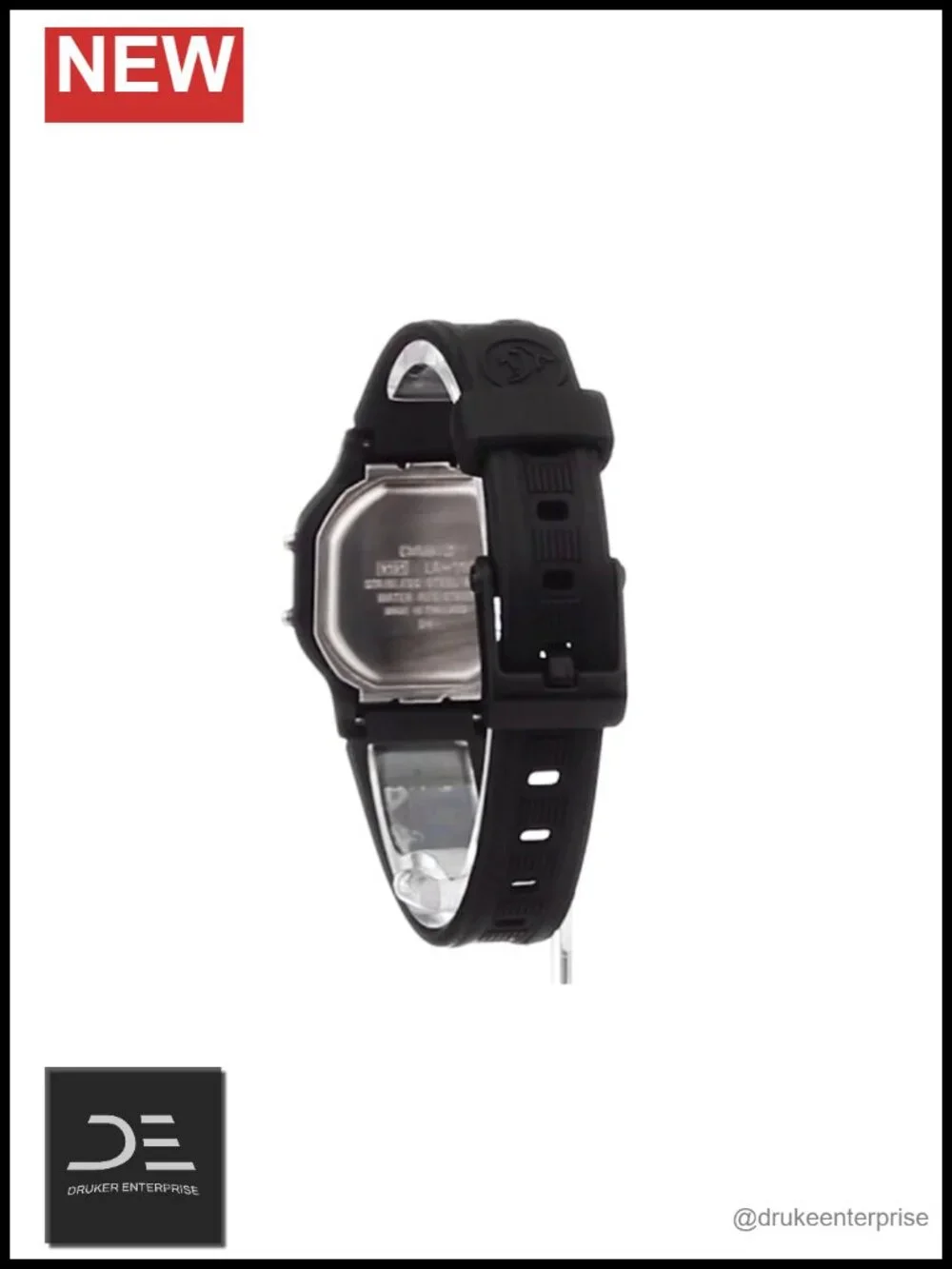 Vintage sport watch with digital display, perpetual calendar, alarm, water